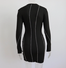 Load image into Gallery viewer, Long Sleeve Reverse Seam Mini Dress
